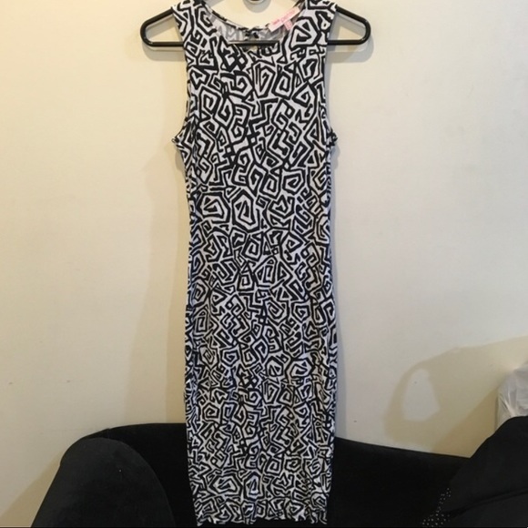 ASOS Petite Dresses & Skirts - ASOS Black White Printed Sleeveless Bodycon Dress